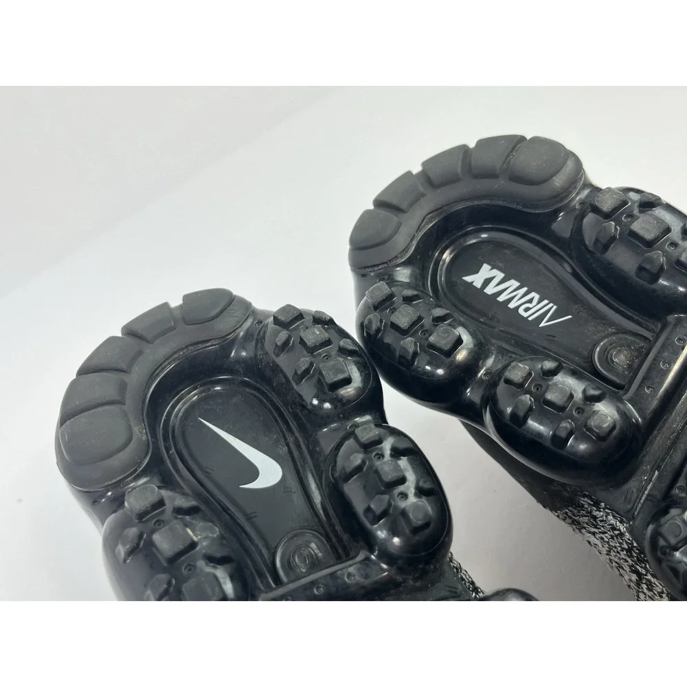 Nike Air Vapormax Women Size 8 Flyknit Moc Moon Particle Black Grey AJ6599-202